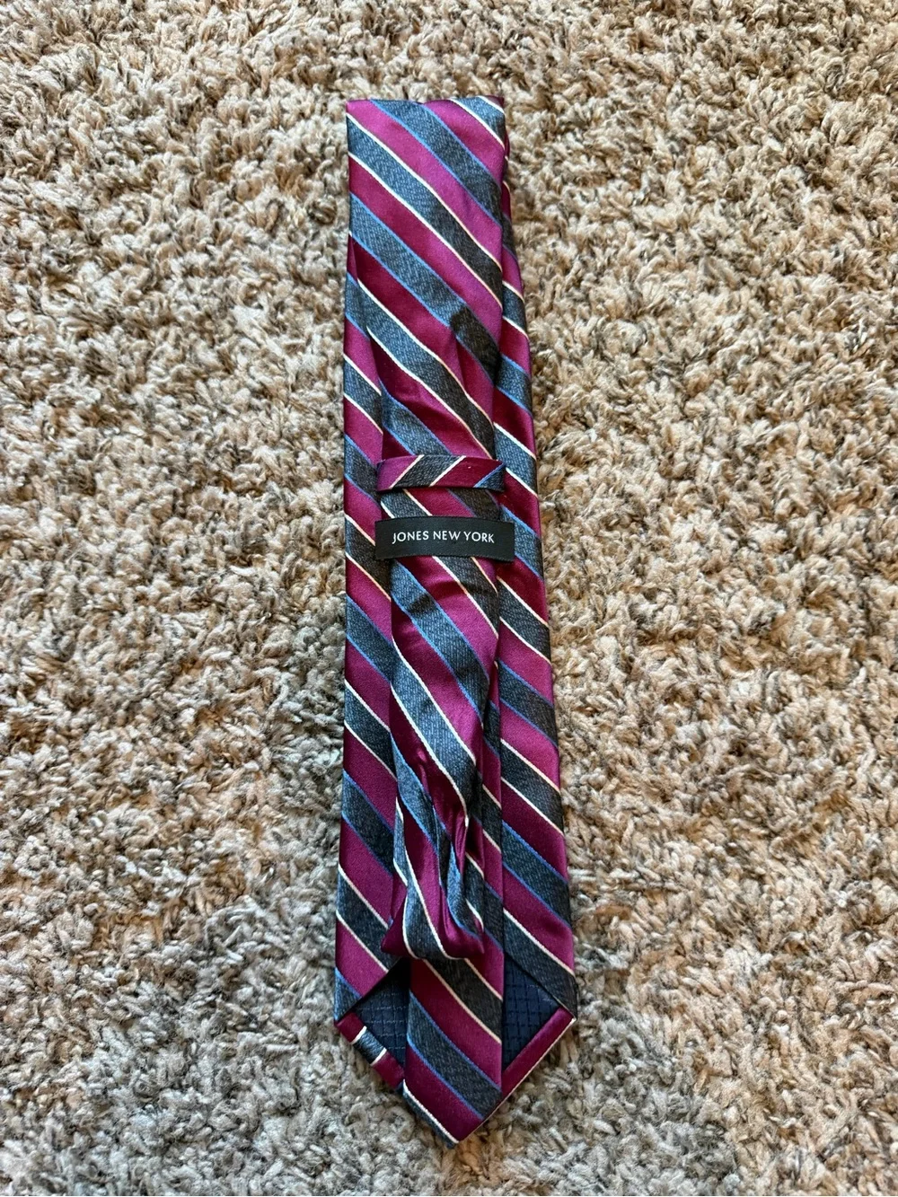 Jones New York Men’s Striped 100% Silk Necktie